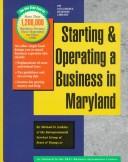 Cover of: Starting and Operating a Business in Maryland: A Step-By-Step Guide (Smartstart Your Business in)