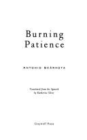 Cover of: Burning Patience (A Graywolf Discovery)
