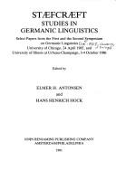 Cover of: Staefcraeft: Studies in Germanic Linguistics : Selected Papers from the First and the Second Symposium on Germanic Linguistics University of Chicago (Amsterdam ... IV: Current Issues in Linguistic Theory)