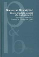 Cover of: Discourse Description: Diverse Linguistic Analyses of a Fund-Raising Text (Pragmatics and Beyond New Series)
