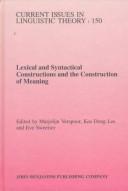 Cover of: Lexical and syntactical constructions and the construction of meaning by edited by Marjolijn Verspoor, Kee Dong Lee, Eve Sweetser.