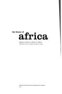 Cover of: The future of Africa: essays in honor of David A. Morse
