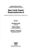 Cover of: Rare Earth Doped Semiconductors II: Symposium Held April 8-10, 1996, San Francisco, California, U.S.A. (Materials Research Society Symposium Proceedings)
