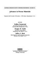 Cover of: Advances in porous materials: symposium held November 28-December 1, 1994, Boston, Massachusetts, U.S.A.