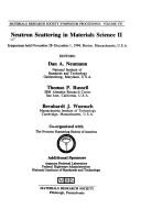 Front cover of Neutron Scattering in Materials Science by Unknown