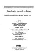 Cover of: Biomolecular Materials by Design by Hagan Bayley, David Kaplan