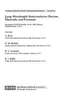 Cover of: Long-wavelength semiconductor devices, materials, and processes | 