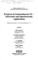 Cover of: Progress in Semiconductors II--Electronic and Optoelectronic Applications | 