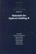 Cover of: Materials for Optical Limiting II by Richard Sutherland