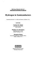 Cover of: Hydrogen in Semiconductors: Symposium Held April 13-14, San Francisco, California, U.S.A.