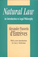 Cover of: Natural law: an introduction to legal philosophy