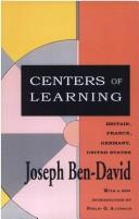 Centers of Learning by Joseph Ben-David