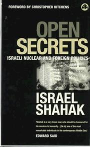 Open secrets by Israël Shahak