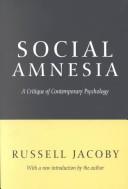 Cover of: Social Amnesia by Russell Jacoby