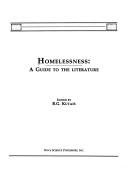 Cover of: Homelessness: a guide to the literature