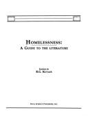 Cover of: Homelessness: A Guide to the Literature