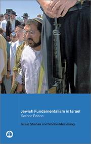 Cover of: Jewish Fundamentalism In Israel by Israël Shahak, Norton Mezvinsky