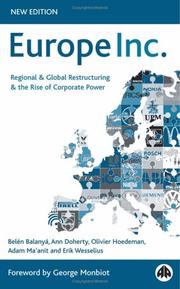 Cover of: Europe, Inc. by Belen Balanya, Ann Doherty, Olivier Hoedeman, Adam Ma'anit, Erik Wessel
