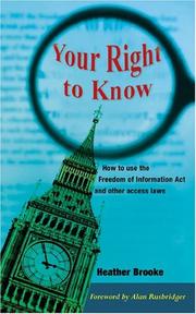 Your Right to Know by Heather Brooke