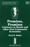 Cover of: Promises, Promises: Contracts in Russia and Other Post-Communist Economies (Shaftesbury Papers, 11)