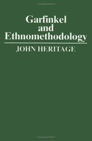 Cover of: Garfinkel and ethnomethodology