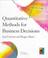 Cover of: Quantitative Methods for Business Decisions