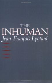 Cover of: The Inhuman: Reflections on Time