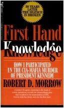 Cover of: First Hand Knowledge by Robert D. Morrow