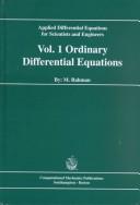 Cover of: Applied DifferentialEquations for Scientists and Engineers