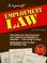 Cover of: The E-Z Legal Guide to Employment Law (E-Z Legal Guide)