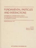 Fundamental Particles and Interactions: Frontiers in Contemporary Physics - An International Lecture and Workshop Series at Vanderbilt University