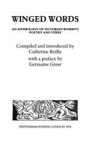 Cover of: Winged words: an anthology of Victorian women's poetry and verse