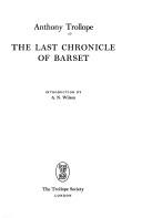 Cover of: The Last Chronicle of Barset by Anthony Trollope