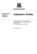 Cover of: Automotive Textiles (Textile Progress)