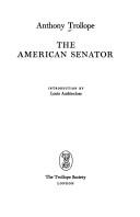 Cover of: American Senator by Skilton, Anthony Trollope