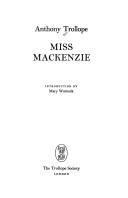 Cover of: Miss Mackenzie | Anthony Trollope