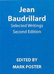 Cover of: Jean Baudrillard by Mark Poster