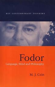 Cover of: Fodor: Language, Mind and Philosophy (Key Contemporary Thinkers)