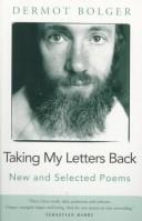 Cover of: Taking my letters back: new and selected poems
