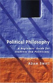 Cover of: Political Philosophy by Adam Swift