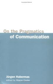 Cover of: On the Pragmatics of Communication by Jürgen Habermas