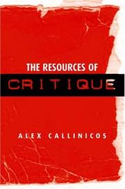 Cover of: Resources of Critique