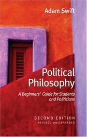 Cover of: Political Philosophy by Adam Swift