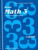 Cover of: Math 3 Home Study Kit by Nancy Larson, Nancy Larson