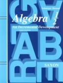 Cover of: Algebra 1/2 by John H., Jr. Saxon
