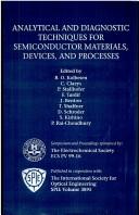 Cover of: Analytical and diagnostic techniques for semiconductor materials, devices and processes by ALTECH 99 (1999 Leuven, Belgium)