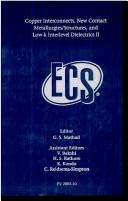 Cover of: Copper Interconnects, New Contact Metallurgies/Structures, and Low-K Interlevel Dielectrics II: Proceedings of the International Symposium