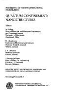 Cover of: Proceedings of the Fifth International Symposium on Quantum Confinement, nanostructures
