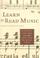 Cover of: Learn to Read Music