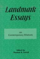 Cover of: Landmark Essays on Contemporary Rhetoric | Thomas B. Farrell